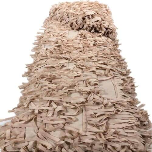 African 2021 High Quality French Mesh Lace Fabric With 3D Flower Nigerian Lace Fabric For Wedding Dress r21-15