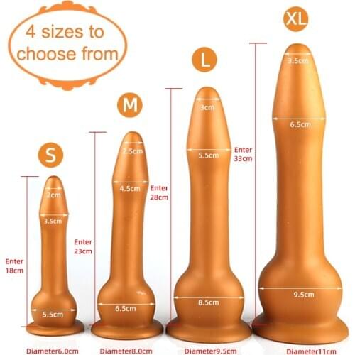 Liquid Silicone Vaginal Anal Dildo With Suction Cup Sexy Big Butt Plug Male Prostate Massager Erotic Anal Sex Toy For Woman Men