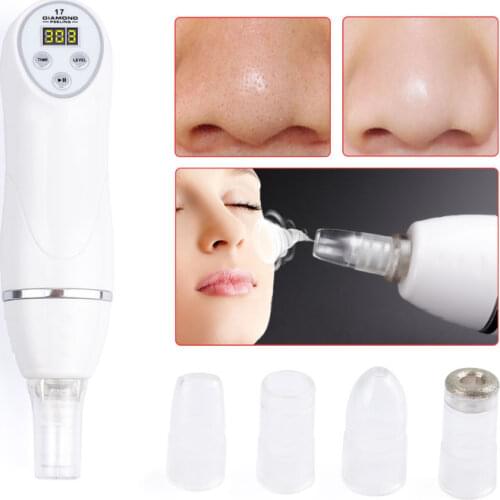 Home Use Potable Skin Microdermabrasion Machine Vacuum Massage Skin Peeling Acne Treatment Blackhead Remover for Facial Cleaning