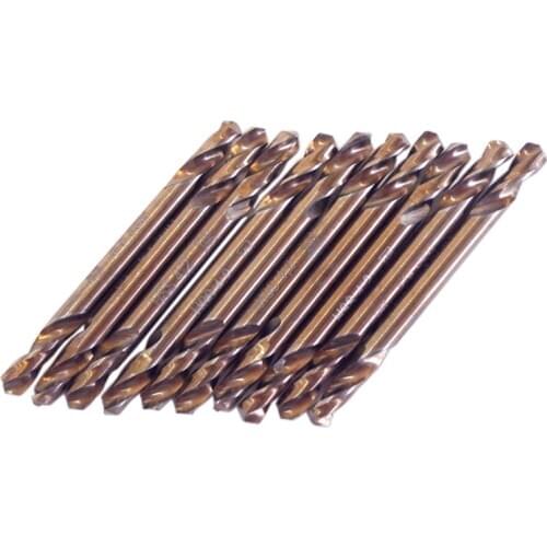 BOSI 10PC-Pack 4.2x55mm Double-End Drill Bit High-Speed Steel 135-Degree Split Point