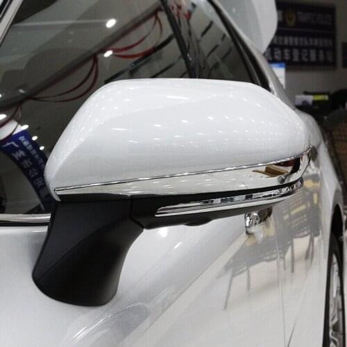 For Toyota Camry XV70 2018 ABS Chrome Car Rearview Rear View Mirror Cover Trim Strips Decoration Sticker Covers Auto Accessories
