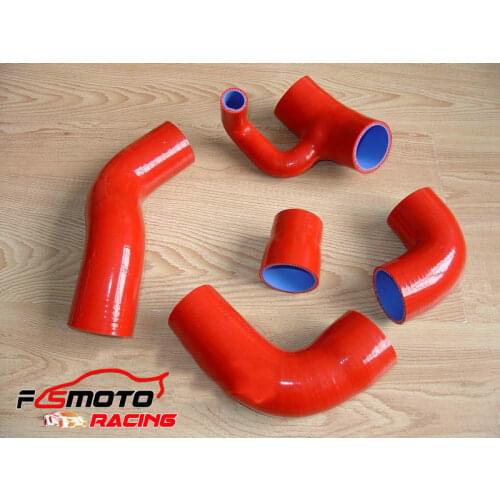 BLACK SILICONE TURBO BOOST HOSE FIT FOR VOLVO 850 S70 V70 T-5/T-5R T5 T5S T5R 2.3L RED