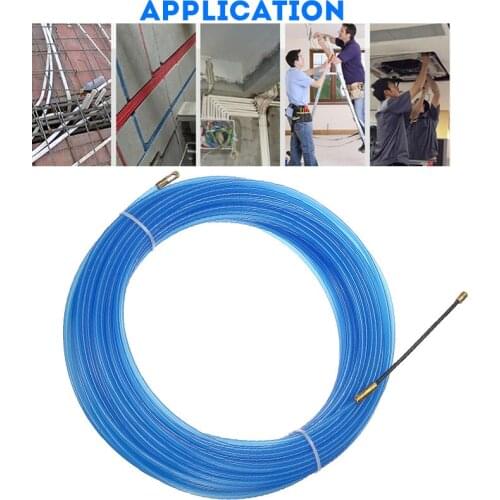 4mm Durable Guide Device Fiberglass Electric Cable Push Pullers Duct Snake Rodder Fish Tape Wire 5m to 40m Length