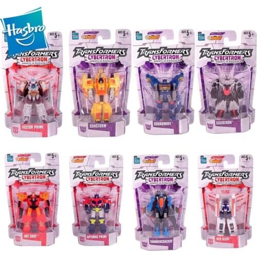 Hasbro Transformers Cybertron series Sunstorm Leo Prime Soundwave Optimus Prime action figure Model Christmas kids gifts toys