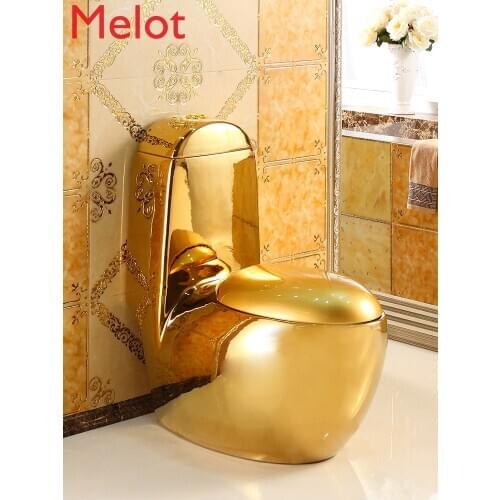 European Golden Egg Toilet Deluxe Super Swirling Water-saving Color Quilting Creative Pumping Wall Toilet