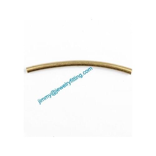 Jewelry findings Raw Brass metal spacer tube beads Pave tube beads draw tube 1.5*25mm