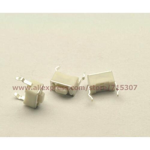 PHISCALE 20pcs Import White Tactile Push Button Switch 3*6*4.3mm Micro Switch dip 2pin