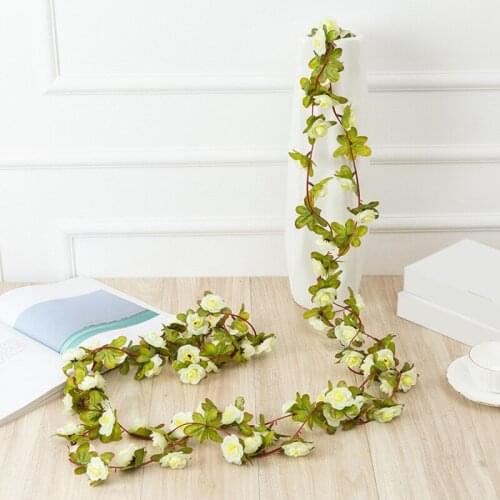 Artificial Flower Garland For Wedding Home Room Decoration Spring Autumn Garden Arch Decor DIY Fake Flowers Vine
