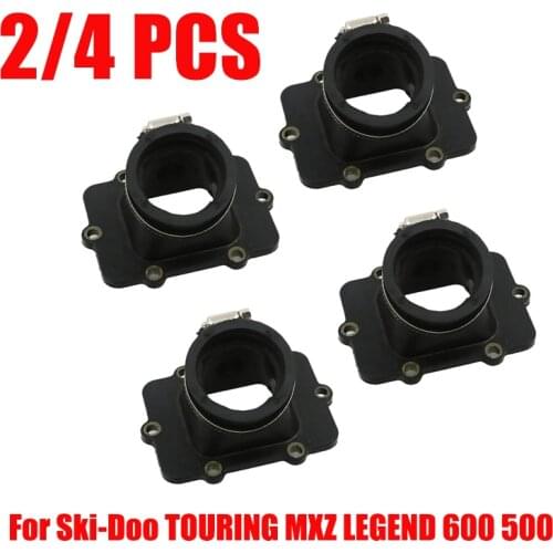 2PCS Intake Manifold Carburetor Flange Joint Boot Carburetor For SKI DOO MXZ LEGEND TOURNG 500 600 OEM #420867882 & 420867880
