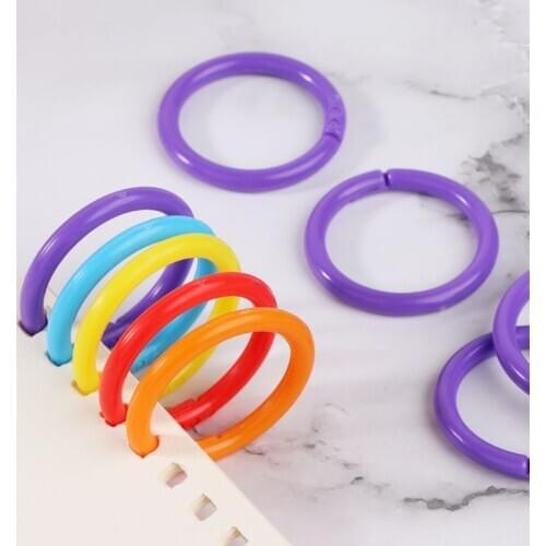 20x Creative Plastic Circle Multi-Functional Loose Leaf Ring Binder Hoop For DIY Photo Scrapbook Album Book Office Binder Ring