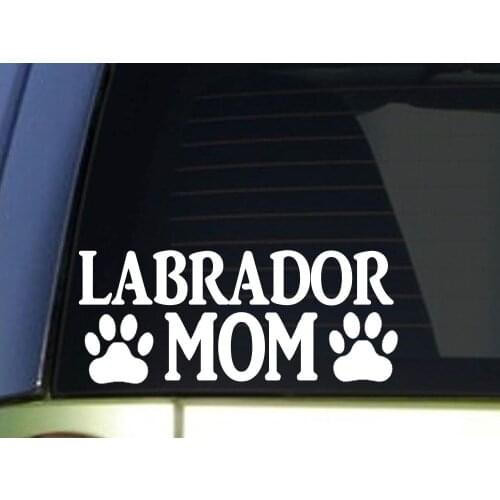 Lab Mom sticker 8.5 inch wide vinyl dog labrador retriever duck blind window Sticker