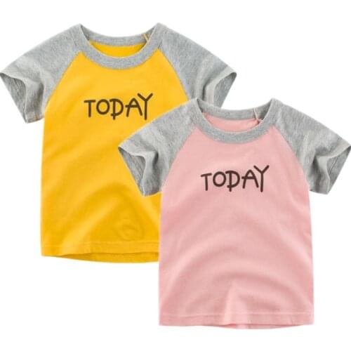 Summer Kids Boys Short Sleeve T-shirts Tops Clothes today Baby Tees Children Clothing Kid Cotton Outfit 2-9Y