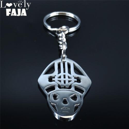Pope Stainless Steel Keychains for Men Emeritus Ghost BC Nameless Ghoul Symbol Logo CD Pin Sign Keychain Jewelry llavero N3004