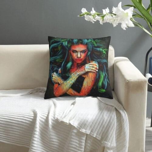 Medusa pillowcase printed cushion cover sofa waist pillow pillow cover