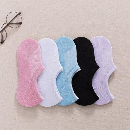 1Pair of Summer Spring and Autumn Socks Women New Sweet and Solid Color Mesh Cotton Invisible Womens Socks girls Short Socks