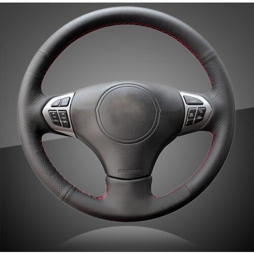 Car Braid On The Steering Wheel Cover for Suzuki Grand Vitara 2007-2013 Interior Styling Hand Stitched Auto Steering Wheel Cover