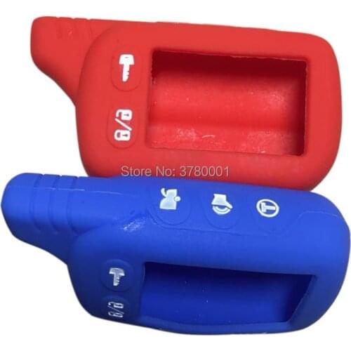 Wholesale Blue/Red TZ9010 Silicone Key Case for Tomahawk Tz-9010 Tz-9030 Tz-9020 Remote Keychain,Tz 9010 9030 9020,Tz9030 Tz9020