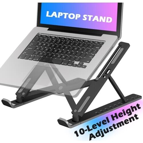Notebook Holder Portable Laptop Stand Adjustable Height Cooling Foldable Support Base For iPad Tablet Macbook Lapdesk Computer