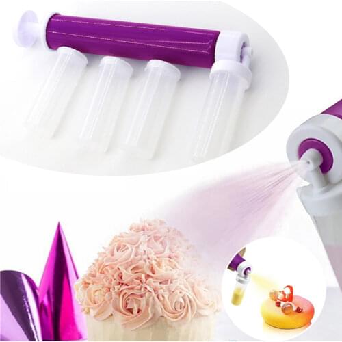 Manual Cake Spray Gun Airbrush For Cake Decorating Coloring Baking Tool Cake Pastry Dusting Spray Tube Cake Coloring Duster