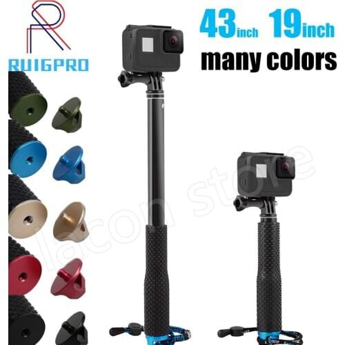 43in Aluminum diving Monopod for GoPro Hero 6 5 7 8 9 Black Tripod Session Sjcam Sj7 Yi 4K Action Camera Selfie Stick for Go Pro
