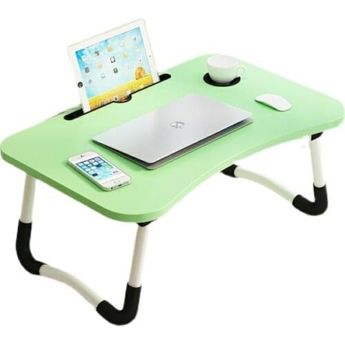 Folding Laptop Stand Holder Study Table Desk Wooden Foldable Computer Desk for Bed Sofa Tea Serving Table Stand