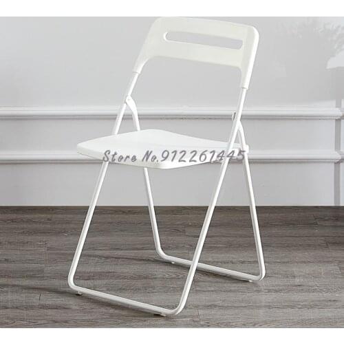 Folding chair training chair home computer chair plastic seat student dormitory chair leisure meeting chair stool dining chair