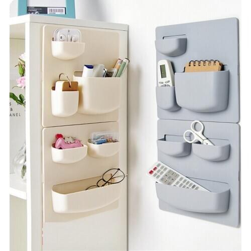 Household paste type wall rack bathroom wall storage rack free punch wall mount rack kitchen finishing rack organizer