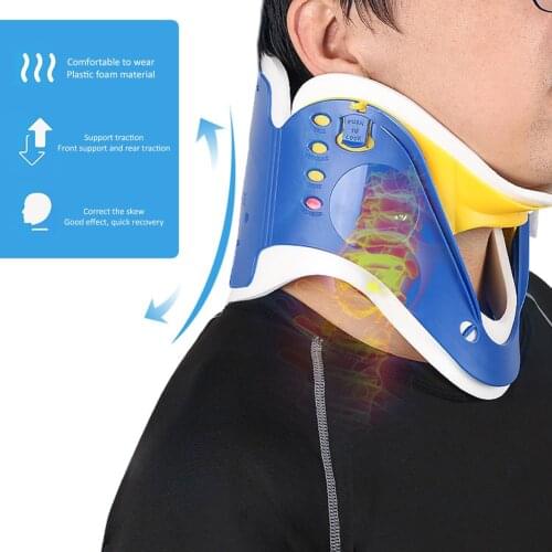 4 in 1 Therapy Neck Collar Cervical Traction Support Brace Stretcher Medical Cervical Protector Neck Vertebra Correction Collars