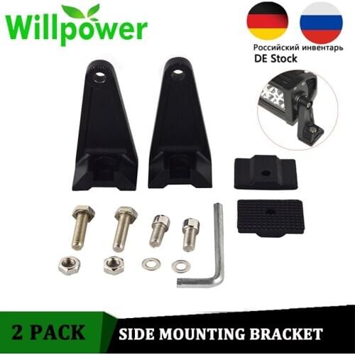 Willpower Universal Side Mounting Bracket LED Light Bar Mount Bracket for 4x4 4WD Truck Offroad ATV UTV Tractor