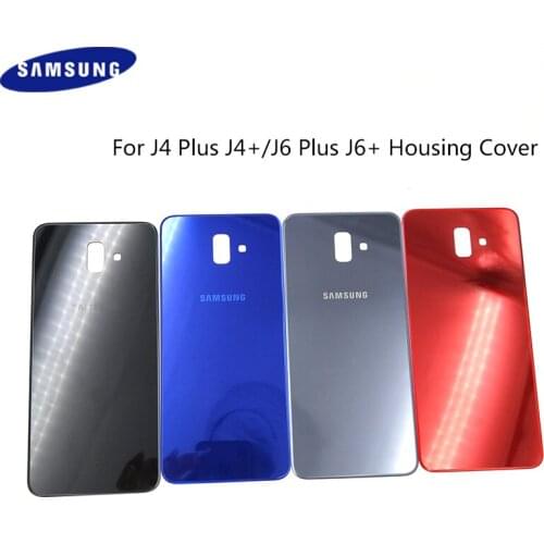 New 3D Glass Rear Back Cover J4+ J6+ Battery Door Housing Cover Case For Samsung Galaxy J4 J6 Plus J415 J610 J610F With Stickers