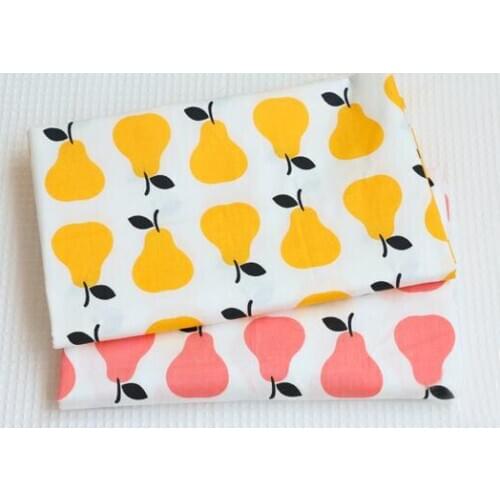 ZY Simple style nordic wind big yellow pink pear 100% cotton twill handwork home decor quilting patchwork DIY chic fabric
