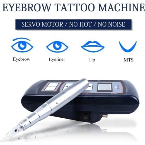 1 set 15000 r/min Dermograph Permanent Makeup Machine Pen Kit Micropigmentation Tattoo Gun Eyebrow Lip Agulha Easy Click Machine
