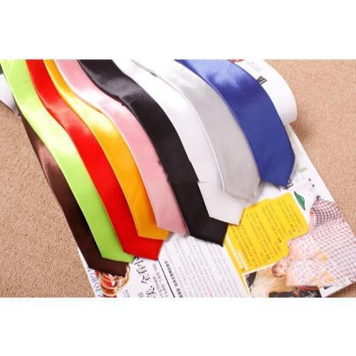 200pcs Hot men and women fashion leisure candy color Korean tie skinny tie hot sale 3454