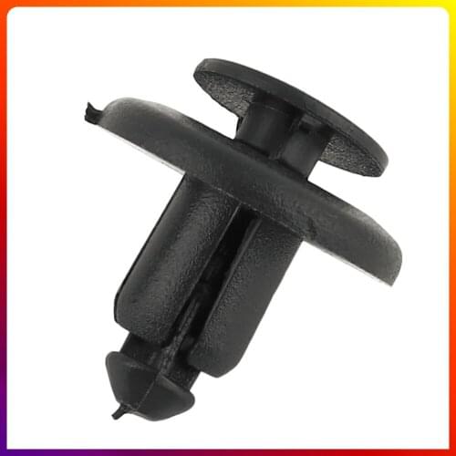 50 Pcs 8mm Universal Automobile Bumpers Hole Plastic Push Screw Rivet Panel Fixings Clips Black 13905 For Mazda For Renault