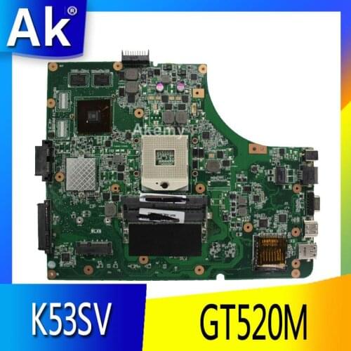 AK K53SV Laptop motherboard for ASUS K53SV K53SC K53S K53 Test original mainboard REV 3.0/3.1 GT520M