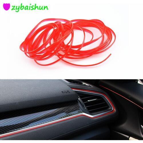 Car styling 7mm without nail accessories interior decoration line for Ford Focus Fusion Escort Kuga Ecosport Fiesta Falcon