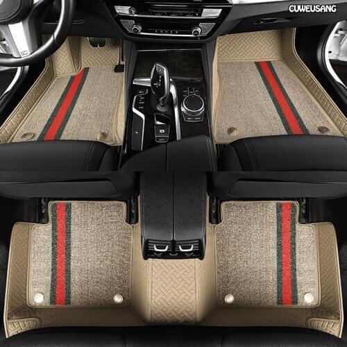 CUWEUSANG Custom car floor mat For Citroen DS DS3 DS4 DS5 DS6 DS7 DS4S DS5LS For Dodge Journey auto floor mats