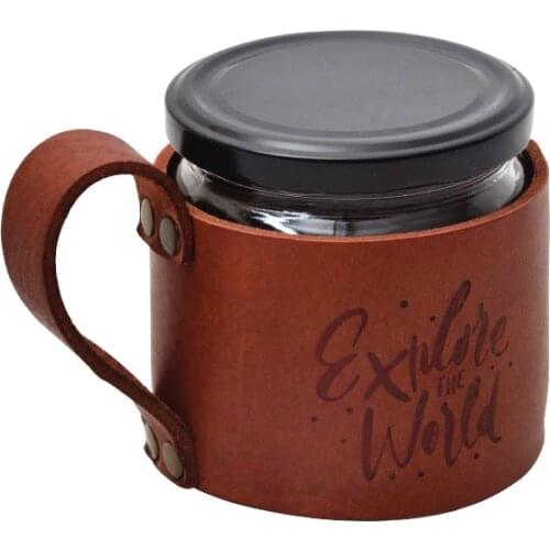 Double layer stainless steel nonsense outdoor mini cup clean and durable shiny drop strap attachment carabiner camping accessory