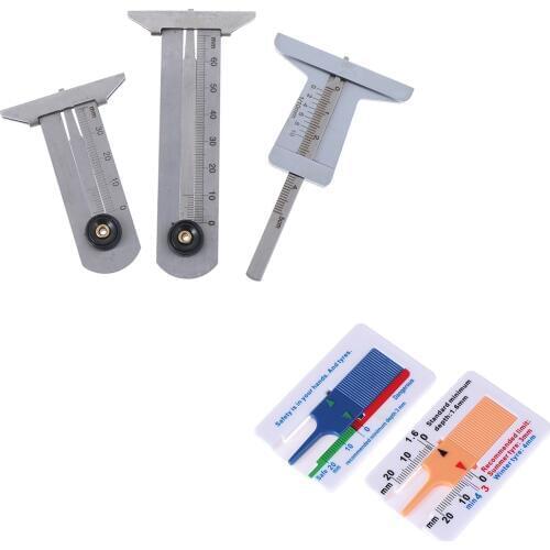 0-30mm,0-50mm,0-60mm Car Tyre Tire Tread Vernier Depth Gauge Stainless Steel Meter Ruler Caliper Measuring Tool Moto Truck