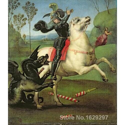 St. George Raphael sanzio painting for bedroom decoration High quality