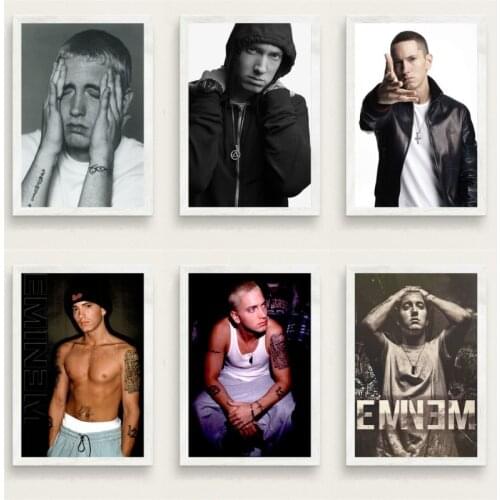 Canvas Painting Eminem Hip Hop Rap God Super Rapper Singer Music Star Posters and Prints Wall Art Picture Abstract Home Decor