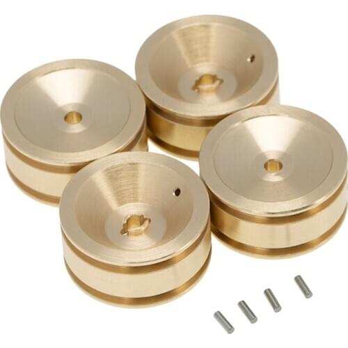 Brass Heavy Duty Wheel Hub Counterweight Balance Weight Upgrade Accessories for 1/24 RC Crawler Axial SCX24 90081 Parts