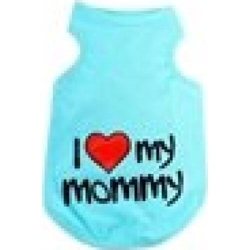 Hot Selling Summer Dog Vest Shirt Clothes Coat Pet Cat Puppy 100%Cotton Vests I LOVE MY DADDY MOMMY Clothing For Dogs Costumes
