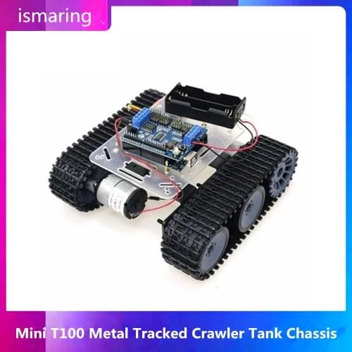 Mini T100 Metal Tracked Crawler Tank Chassis With 33GB-520 Motor RC Robot Diy For Arduino Toy