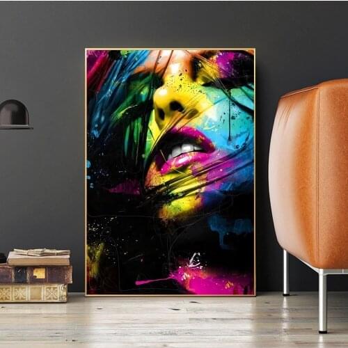 Fashion Poster Abstract Graffiti Woman Figure Portrait Canvas Painting Modern Home Decor Wall Art Prints Frameless Mural