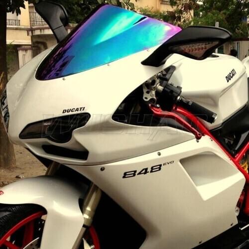 Motorcycle Windshield Windscreen Screen For 2007 2008 2009 2010 2011 2012 2013 Ducati 848 1098 1198 S R 1098S 1098R Iridium