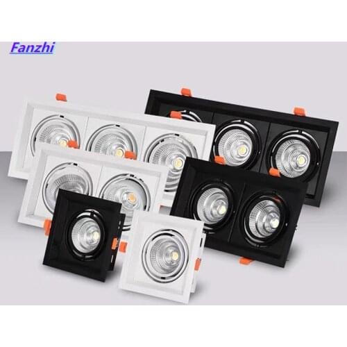 Super Bright Square Dimmable LED Downlight, COB, 10w, 20W, 30w, Decoration LED Spotlight, Ceiling Lamp, AC85-265v, 1pcs