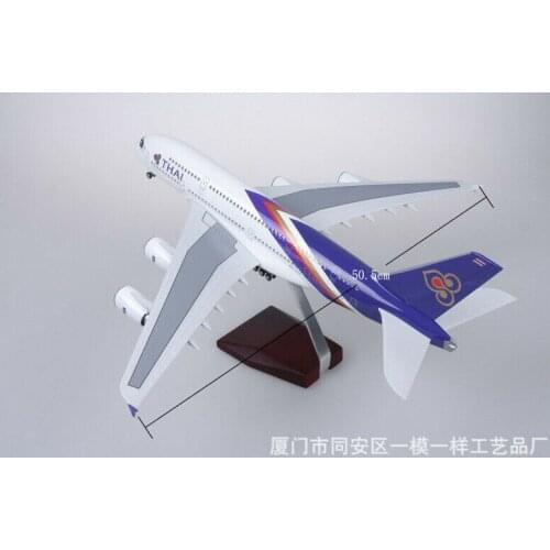 LED Light 1/160 THAI Airforce Passanger Plane A380 Airplane Resin Toys Aircraft Model Gift In Stock