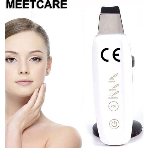 Ultrasonic Skin Blackhead Pore Cleaner Facial USB Charging Pores Scrubber Peeling Shovel Face Massager 3 Modes Beauty Tool