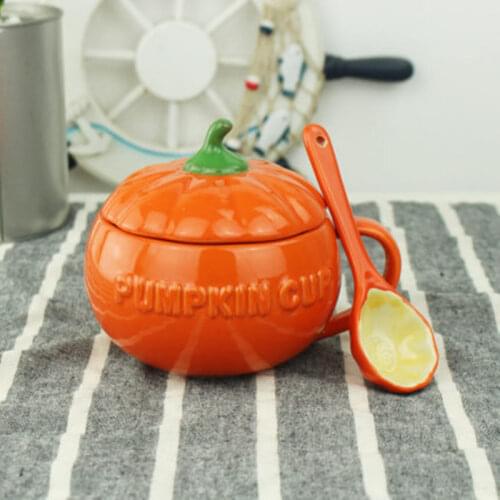 NEWYEARNEW 1piece Ceramic Water Cup Coffee Love Pumpkin Tea Milk Mug Drinkware Tableware Valentine Business Wedding Gift